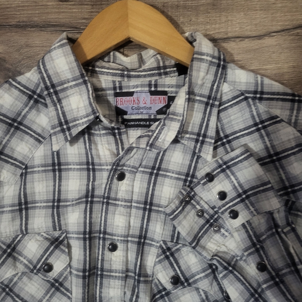 Mens XL Western Shirt Brooks & Dunn Collection Panhandle Slim Pearl Snaps
